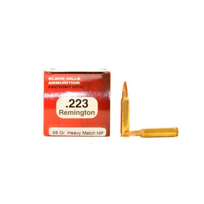 223 REMINGTON 68GR HEAVY MATCH HOLLOW POINT AMMO - 223 Remington 68gr Heavy Match HP 50/Box