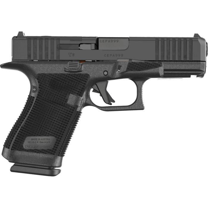 Glock P61950203 G19 Gen6 9mm Luger 15+1 4.02" Black GMB Barrel & Optic Ready/Serrated Slide, Black Polymer Frame w/Accessory Rail, Interchangeable Backstrap Grip, Ambidextrous