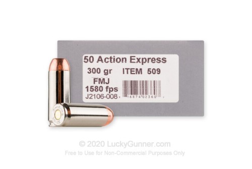 50 Action Express - 300 Grain FMJ - Underwood - 20 Rounds