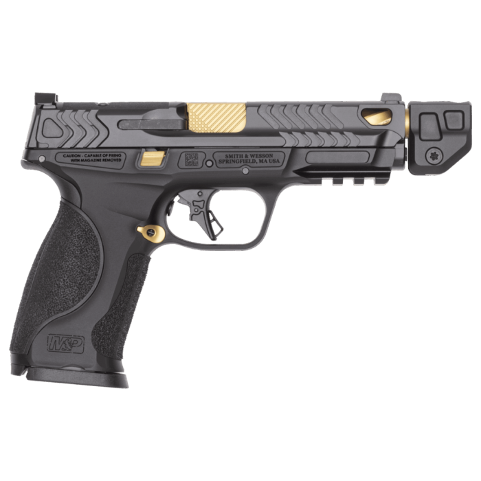 SMITH & WESSON M&P9 M2.0 9mm 4.8in 23rd Black/Gold Semi-Automatic Pistol (14619)