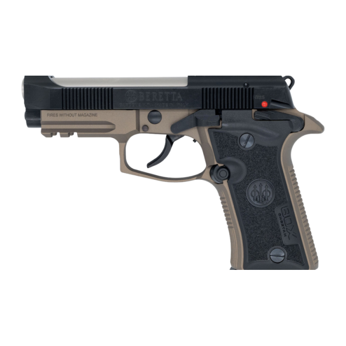 Langdon Tactical Tech 80X32ZTJBN Beretta Cheetah 80X 32 ACP 12+1 3.90" Stainless Barrel, Black Bruniton Carbon Steel Optic Ready/Serrated Slide, Bronze Anodized Aluminum Frame w/Picatinny Rail, Textur