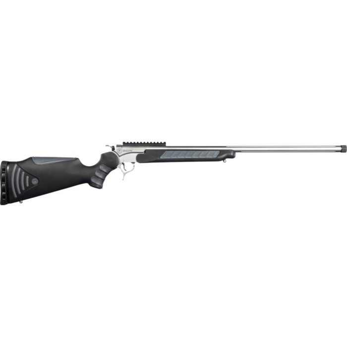 Thompson Center Arms, LLC 8243R Encore ProHunter 350 Legend 1rd 26" Stainless Fluted Threaded Barrel, Stainless Steel Drilled & Tapped Receiver, Black FlexTech Synthetic Stock