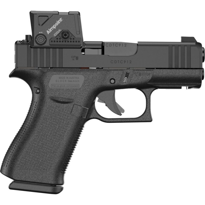 Glock PX4350B03FRMOS8A4 G43X MOS8 w/Aimpoint 9mm Luger 15+1 3.41" Black GMB Barrel, Black Steel Serrated w/Optic Slide, Black Polymer Frame w/Accessory Rail, Aimpoint COA 3.5 MOA Red Dot, Ambidextrous Glock PX4350B03FRMOS8A4 G43X MOS8 w/Aimpoint 9mm Luger 15+1 3.41" Black GMB Barrel, Black Steel Serrated w/Optic Slide, Black Polymer Frame w/Accessory Rail, Aimpoint COA 3.5 MOA Red Dot, Ambidextrous