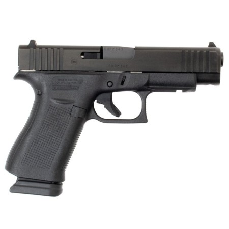 Glock PA4850203FR G48  Slim Compact 9mm Luger 15+1 4.17" Black GMB Barrel, Black nDLC Optic Ready/Serrated Steel Slide, Black Polymer Frame w/Beavertail & Front Rail, Black Textured Polymer Grip, Righ