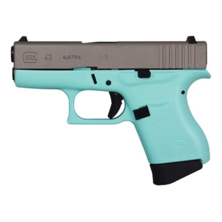 Glock 43 9mm Eggshell Blue 9mm 3.3 Inch 6Rd