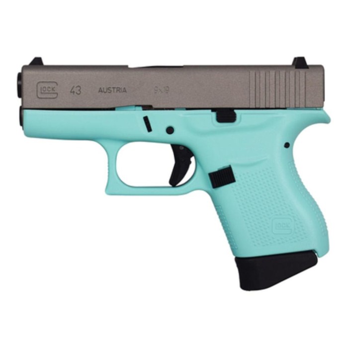 Glock 43 9mm Eggshell Blue 9mm 3.3 Inch 6Rd