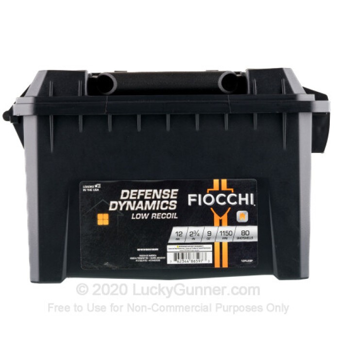 Fiocchi Field Dynamics Low Recoil Field Box 12 Gauge 9 2.75in Shotgun Buck Ammo, 10 Rounds, 12FLE9P