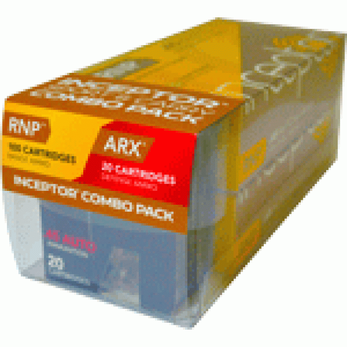 PolyCase Ammo 45RNPARX Inceptor 45 ACP 130 GR/118 GR RNP/ARX 120 Bx/ 12 Cs - Brass Casing