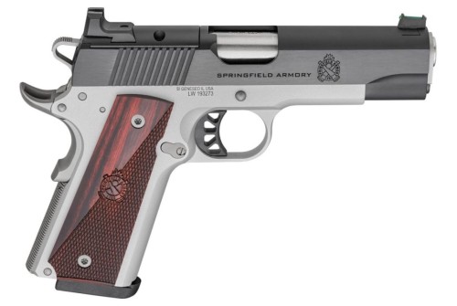 Springfield Armory PX9117LAOS 1911 Ronin 9mm 9+1 4.25" Stainless Steel Barrel Optic Ready Blued Slide Crossed Cannons Checkered Grip