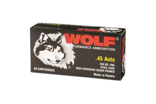 Wolf, .45 ACP, FMJ, 230 Grain, 500 Rounds