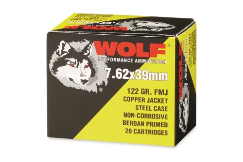 Wolf, 7.62x39mm, FMJ, 122 Grain, 20 Rounds