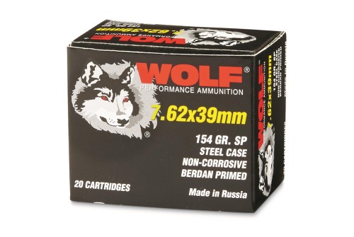 Wolf, 7.62x39mm, Soft Point, 154 Grain, 20 Rounds