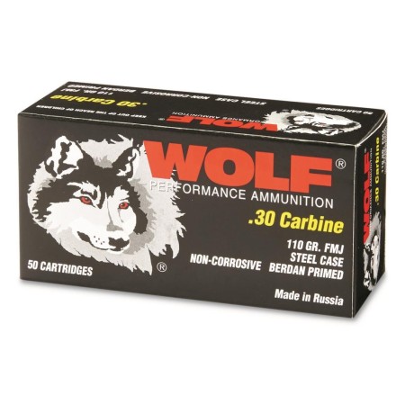 Wolf Performance Ammo 30Carbine 110Gr Fmj Steel Case 30FMJ 645611301124