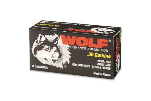 Wolf Performance Ammo 30Carbine 110Gr Fmj Steel Case 30FMJ 645611301124