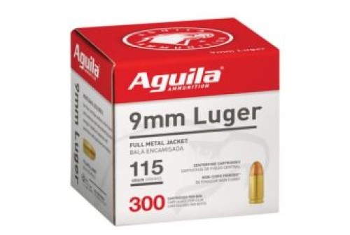 9MM 115 GR FMJ Bulk Pack 300bx - Brass Casing