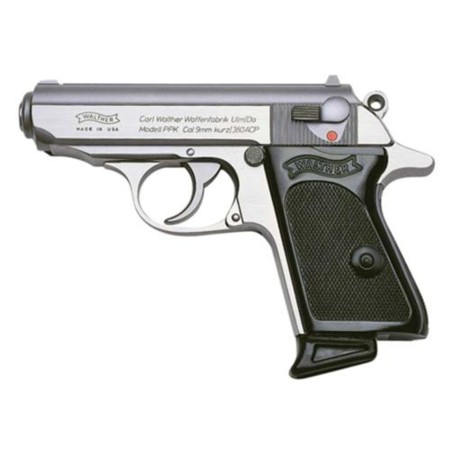 Walther PPK .380 ACP 3.3" Barrel Stainless Finish 6 Round, 2 Mags