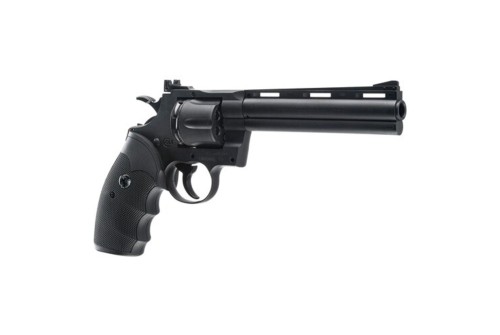 RWS/Umarex Colt Python BB Gun Revolver CO2 177 BB 10rd Black Frame Black Polymer Grip