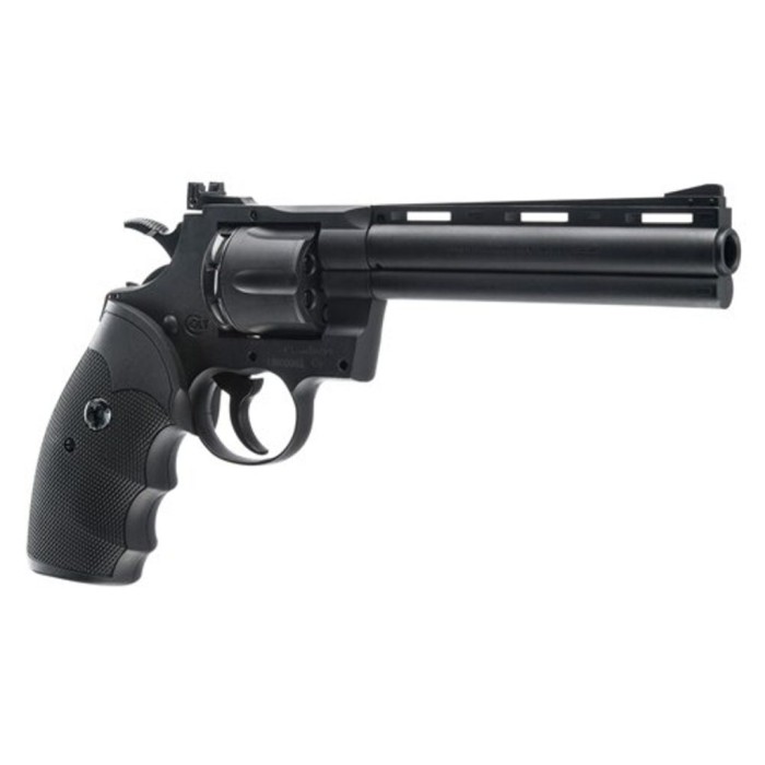 RWS/Umarex Colt Python BB Gun Revolver CO2 177 BB 10rd Black Frame Black Polymer Grip