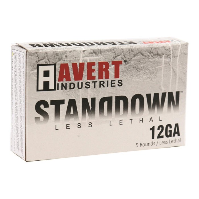 Avert Stand Down 12 Ga, 2.75", 77gr, Double Rubber Ball, 5rd Box