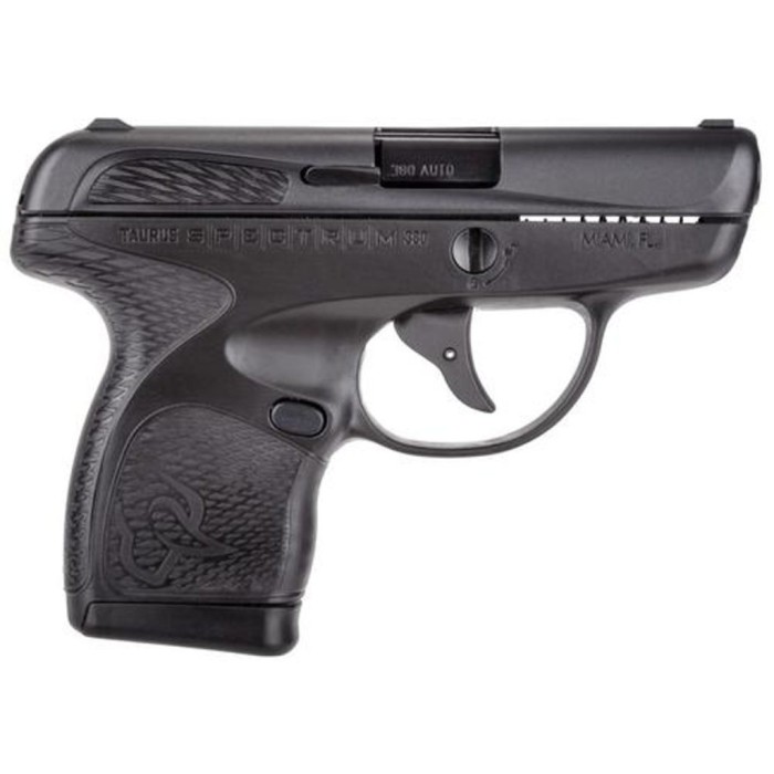 Taurus Spectrum Handgun .380 Acp 6/7Rd Magazines 2.8'' Barrel Black Slide/Grip/Overmold 1007031101 725327613787