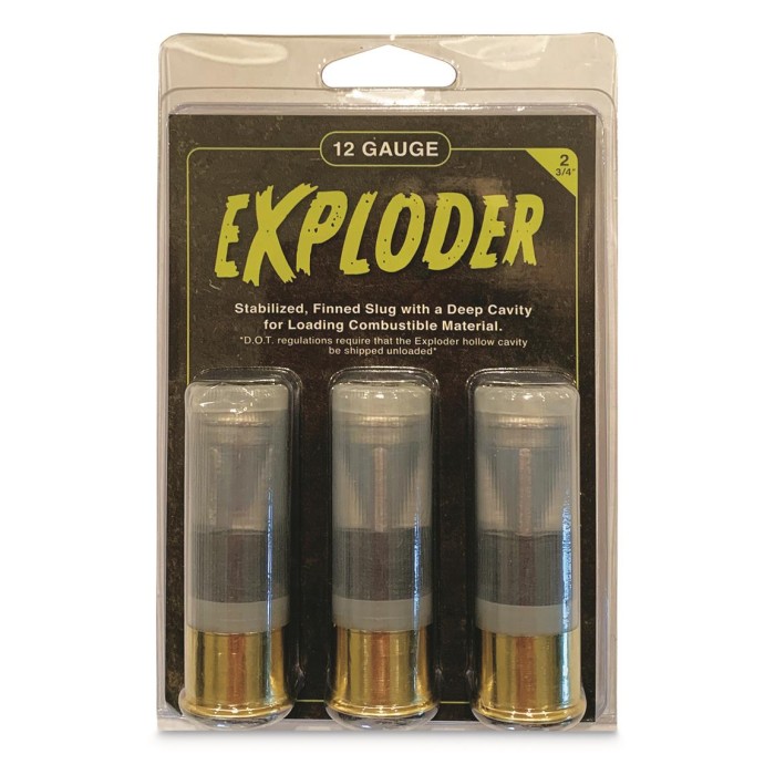 Exploder 12G Ammo Slug 3PK RDG1251_EXPLODER