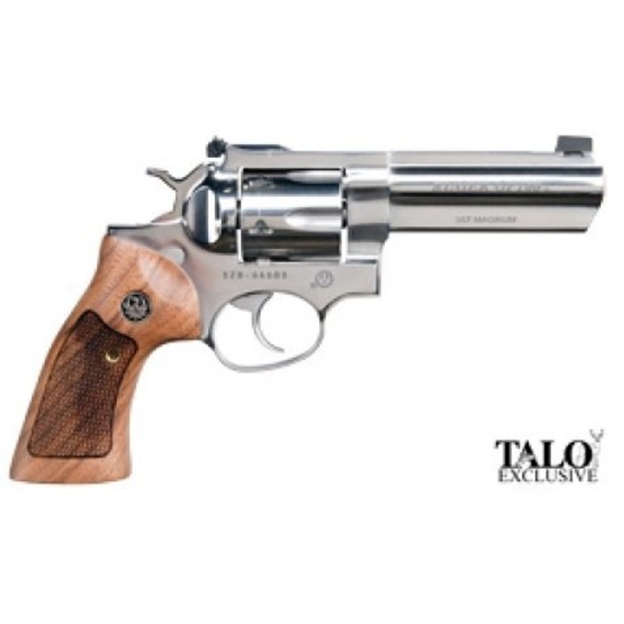 Ruger GP100 Limited Edition 357 Mag/38 Spl 4" Full Lug Barrel, High Polish SS, Adjustable Sights Wood Grips 6rd