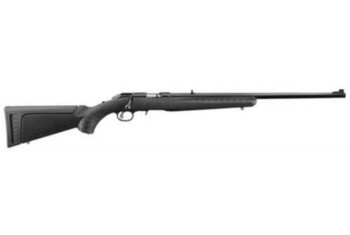 Ruger American Rimfire Rifle 22LR, 22" Barrel, Satin Blue, 2 Interchangeable Stock Modules, Black Composite Stock, 10rd