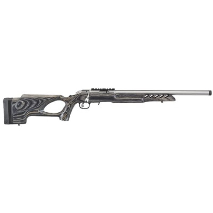 Ruger American Rimfire, Rug 8366  Amer-rftp 22lr  18  Target Th Blk Lam Ss