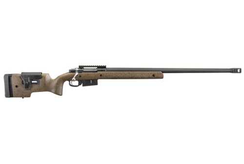 Ruger Hawkeye Long Range Target 6.5 PRC, 26" Barrel, Brown/Black Laminate, Adjustable Stock, 3rd