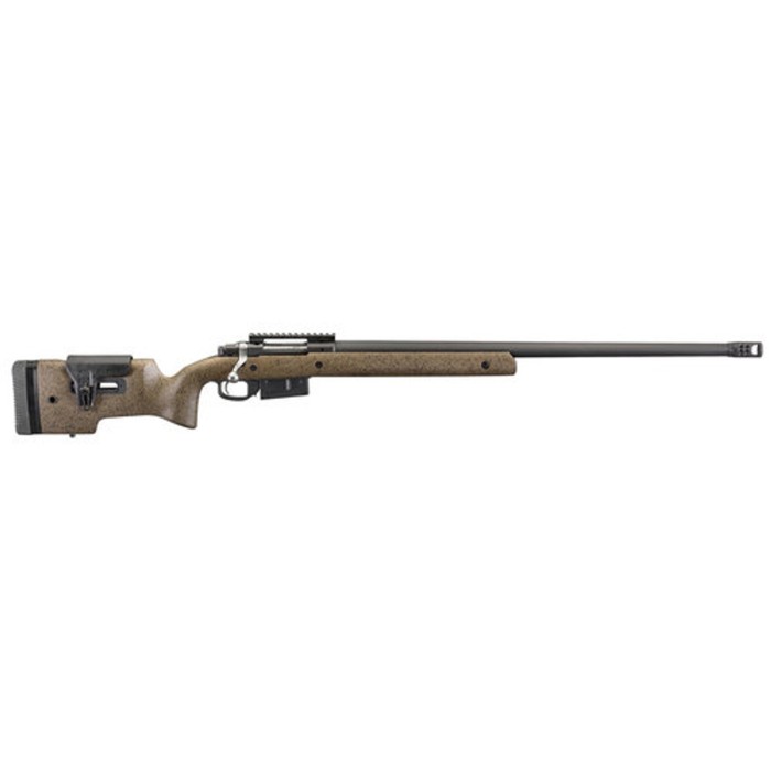 Ruger Hawkeye Long Range Target 6.5 PRC, 26" Barrel, Brown/Black Laminate, Adjustable Stock, 3rd