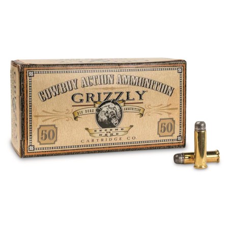 Grizzly Cartridge 358 Magnum 158 Grain Round Nose Flat Point Pistol Ammo, 50 Rounds, GC357M8