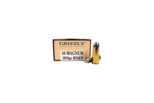 Grizzly Cartridge Co. Cowboy Action Ammo, .44 Magnum, RNFP, 200 Grain, 50 Rounds