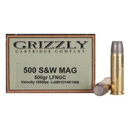 Grizzly Ammunition .500 Smith & Wesson Magnum 500 Grain Handgun Ammo