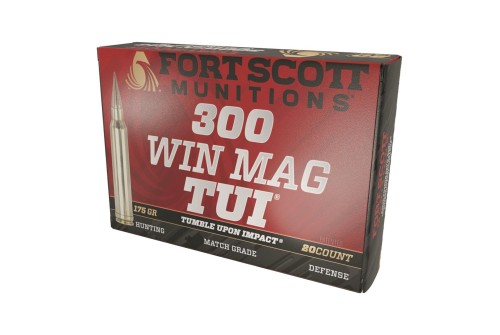 Fort Scott Munitions 301 Win Mag 175gr CNC Machined Copper Brass Rifle Ammo, 20 Rounds, 300WM-175-SCP2