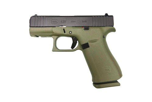 Glock 43X FR HGA 9mm 3.6" 10rd Pistol - ODG/Black - GUX4350201FRBFG