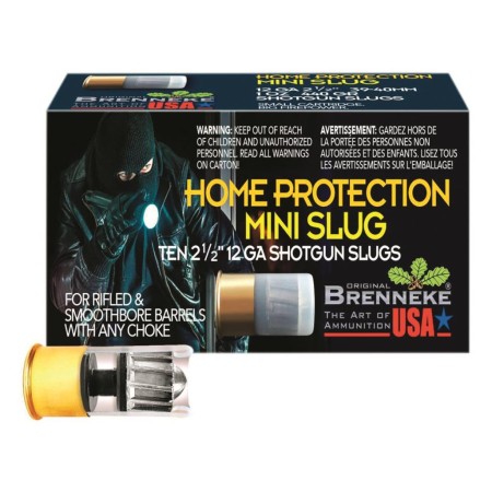 Brenneke SL122MS Home Protection Mini Slug 12Gauge Slug Shot 10 Per Box/25 Case