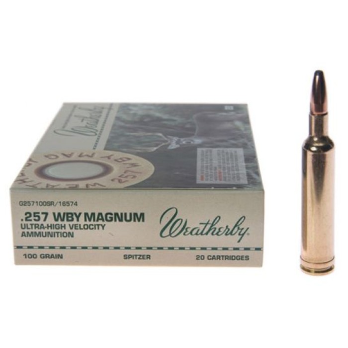 Weatherby Select Plus 100 gr Spire Point .257 Mag Rifle Ammo, 20/box - H257100SP