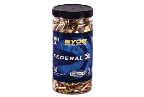 Federal BYOB 36 gr Copper-Plated Hollow Point .22lr Ammo, 450/box - 750BTL450