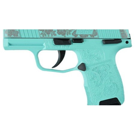 Sig Sauer Exclusive "Tiffany And Roses" P365-380 Handgun 380 Auto 10Rd Magazine 3.1" Barrel Black Manual Safety 640164GRT