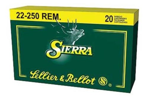 Sellier and Bellot 22-250 Remington 55 SBT 20Rd/Box