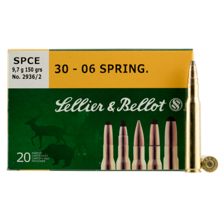 Sellier & Bellot SB3006C Rifle  30-06 Springfield 150 gr Soft Point Cut-Through Edge (SPCE) 20 Bx/ 20 Cs