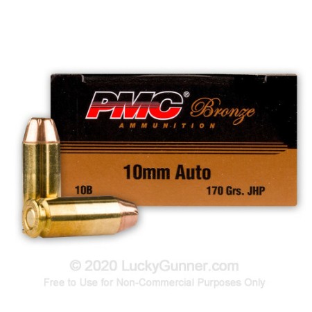 PMC Bronze 10mm 170 Gr JHP 500rd CASE