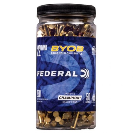 Federal BYOB 50 gr Jacketed Hollow Point .22 WMR Ammo, 250/box - 757BTL250