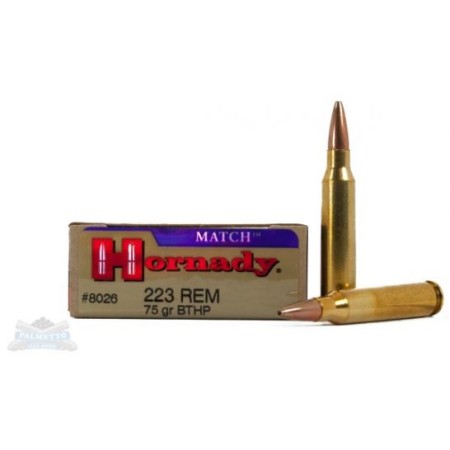 Hornady 223 75gr BTHP Match Ammunition 20rds - 8026