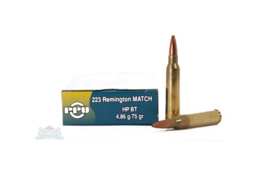 PRVI 223 75GR MATCH HP BT 20RD - Brass Casing