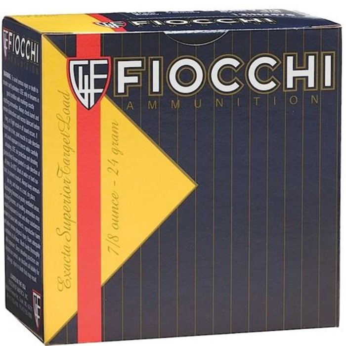 Fiocchi Low Recoil Trainer 12 Gauge 7/8oz 2.75in 8 Shot Shotgun Ammo, 25 Rounds, 1278OZ8