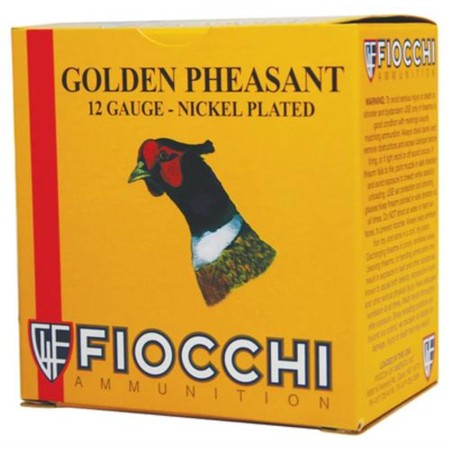 Fiocchi Golden Pheasant Nickel 12 Ga, 2.75", 1.3oz, 5 Shot, 1250 FPS, 25rd/Box