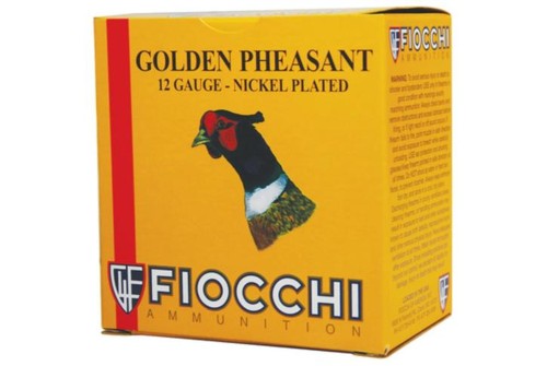 Fiocchi Golden Pheasant Nickel 12 Ga, 2.75", 1.3oz, 5 Shot, 1250 FPS, 25rd/Box