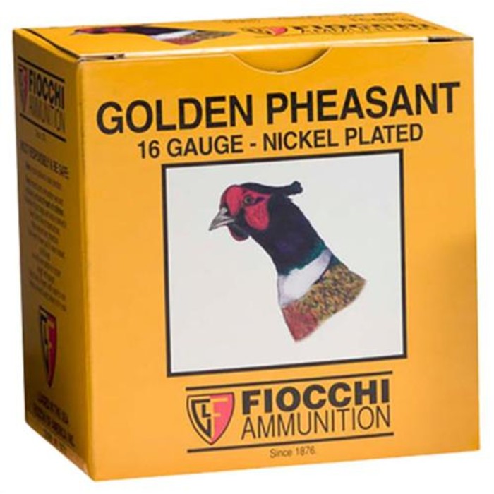 Fiocchi Golden Pheasant Nickel 16 Ga, 2.75", 1-1/8oz, 5 Shot, 25rd/Box