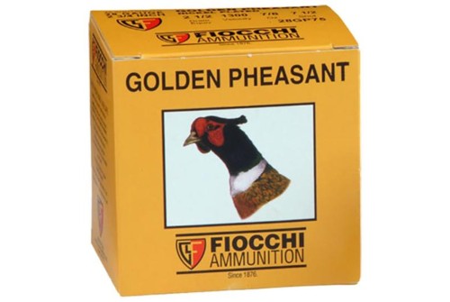 Fiocchi Golden Pheasant 28 Gauge 7/8oz 2.75in 7 1/2 Size Shotgun Ammo, 25 Rounds, 28GP75